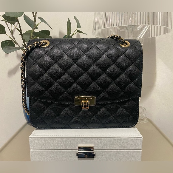 Charles & Keith Quilted Chain Bag - Picture 3 of 8